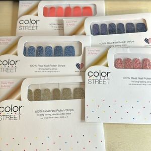 Five unopened Color Street nail strip sets